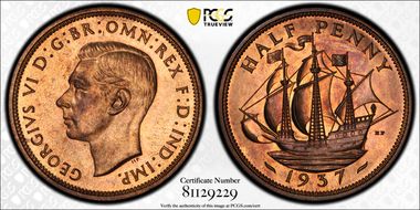 1937 1/2D S-4115 PR65RB