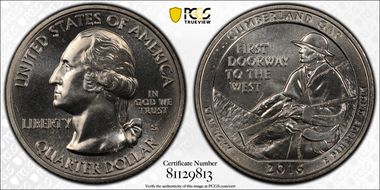 2016-S 25C Cumberland Gap NP MS67