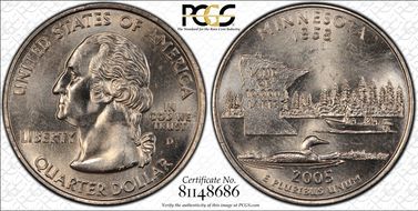 2005-D 25C Minnesota MS66