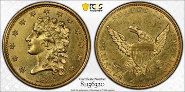 1834 $2.50 Classic MS62