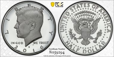 2016-S 50C Silver First Strike PR70DCAM
