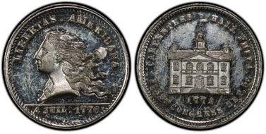 (1876) Token Pa Ph-256 White Metal Lingg & Co. Mule w/Pa-Ph 229 N1