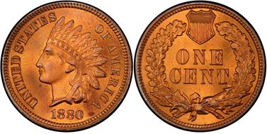 1880 1C MS65RD