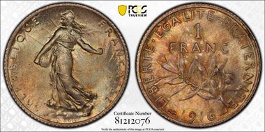 1916 1 Fr Gad-467 F-217 MS67