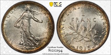 1915 1 Fr Gad-467 F-217 MS66