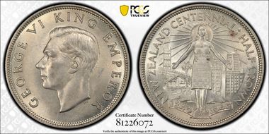 1940 1/2 Cr Centennial KM-14  Ag MS63