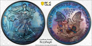1996 $1 Silver Eagle MS67