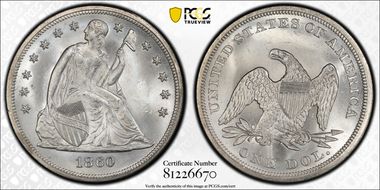 1860 $1 MS66+