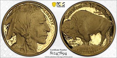 2010-W $50 American Buffalo  .9999 Fine Gold PR69DCAM