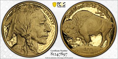 2013-W $50 American Buffalo .9999 Fine Gold PR69DCAM