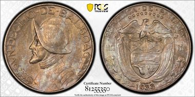 1933 1/10 B KM-10.1  Ag MS62