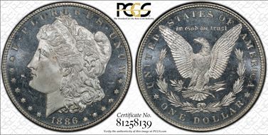 1886 $1 MS66+ DMPL