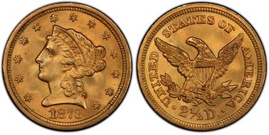 1873-S $2.50 MS65