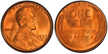 1953-S 1C MS67+ RD