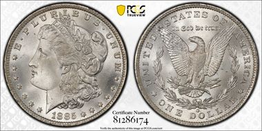 1885-O $1 MS67+