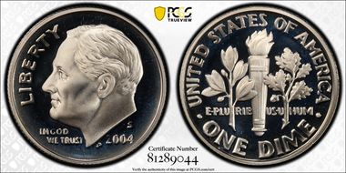 2004-S 10C Silver PR69DCAM
