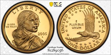 2005-S SAC$1 PR69DCAM