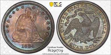 1884 25C MS67+