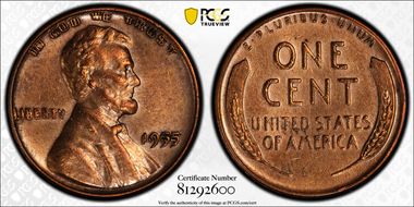 1955 1C Doubled Die Obverse N1BN