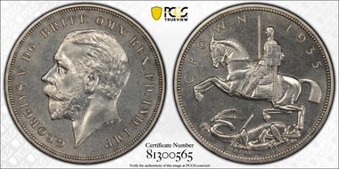 1935 Crown S-4049 .500 Silver SP65