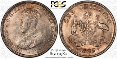 1925/3 Shil MS61