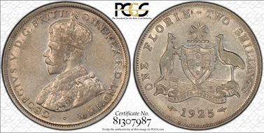 1925(m & sy) Florin XF45