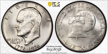 1976-S $1 Silver MS66