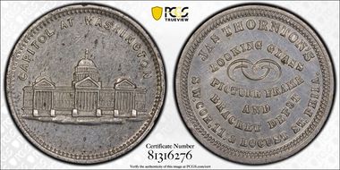 (1876) Token Pa Ph-778 White Metal Jas. Thornton N1