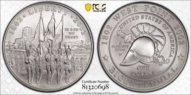 2002-W $1 West Point MS69