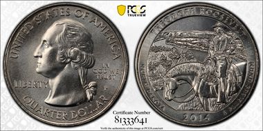 2016-P 25C Theodore Roosevelt NP MS67