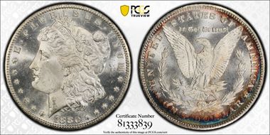 1880-CC $1 8/High 7 MS66