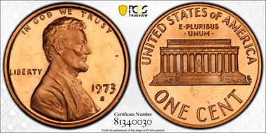1973-S 1C PR69DCAM