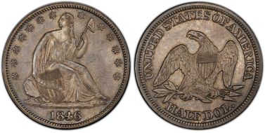 1846 50C 6/Horizontal 6 MS64