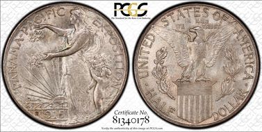 1915-S/S 50C Panama-Pac RPM FS-501 MS66+