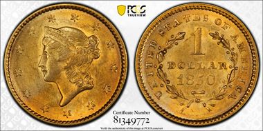 1850 G$1 AU58