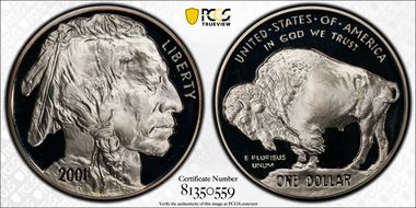 2001-P $1 Buffalo PR69DCAM