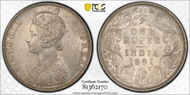 1891-B Rupee SW-6.119 MS61