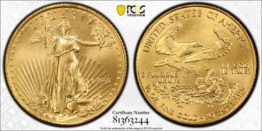 1996 $10 Gold Eagle MS70