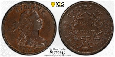 1797 1C S-121b, Gripped Edge AU53BN