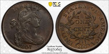 1807 1C S-276, Large Fraction MS63BN