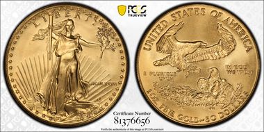 1986 $50 Gold Eagle MS69