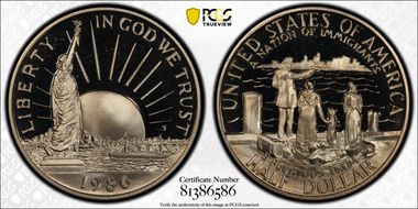 1986-S 50C Statue Of Liberty PR69DCAM