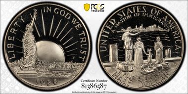 1986-S 50C Statue Of Liberty PR69DCAM