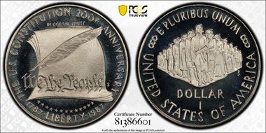 1987-S $1 Constitution PR67DCAM