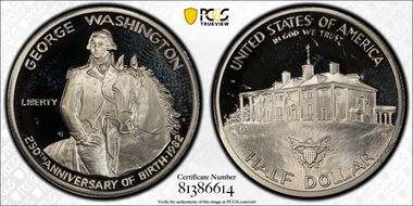 1982-S 50C Washington PR66DCAM