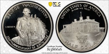 1982-S 50C Washington PR69DCAM