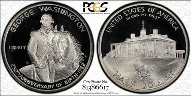 1982-S 50C Washington PR69DCAM