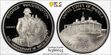 1982-S 50C Washington PR69DCAM