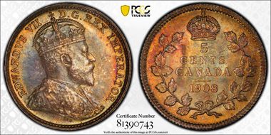 1908 5C Small 8 MS66