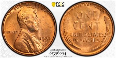 1937-D 1C MS65RD